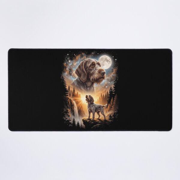 Item preview, Spinone Italiano Howling Moon Art Dog Mom Dad Lover designed and sold by dian-rody-crest.