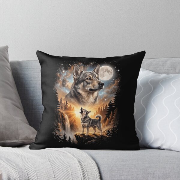 Item preview, Swedish Vallhund Howling Moon Art Dog Mom Dad Lover designed and sold by dian-rody-crest.