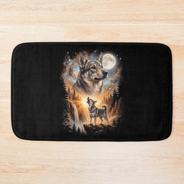 Item preview, Swedish Vallhund Howling Moon Art Dog Mom Dad Lover designed and sold by dian-rody-crest.