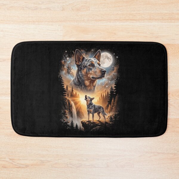 Item preview, Texas Heeler Howling Moon Art Dog Mom Dad Lover designed and sold by dian-rody-crest.
