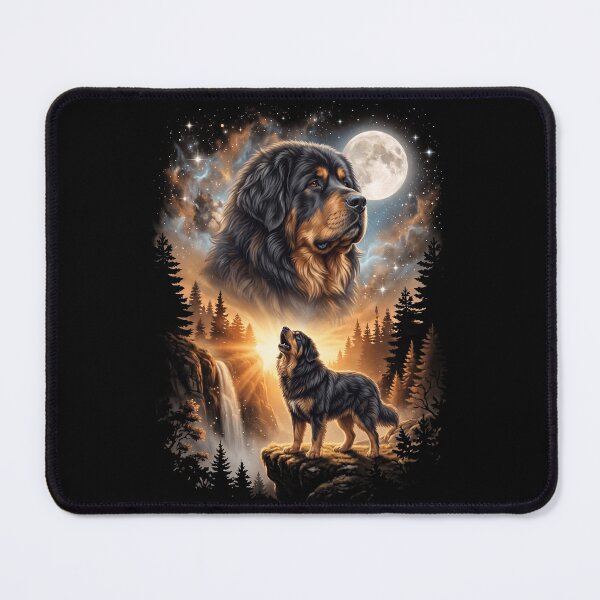 Item preview, Tibetan Mastiff Howling Moon Art Dog Mom Dad Lover designed and sold by dian-rody-crest.