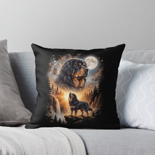 Item preview, Tibetan Mastiff Howling Moon Art Dog Mom Dad Lover designed and sold by dian-rody-crest.
