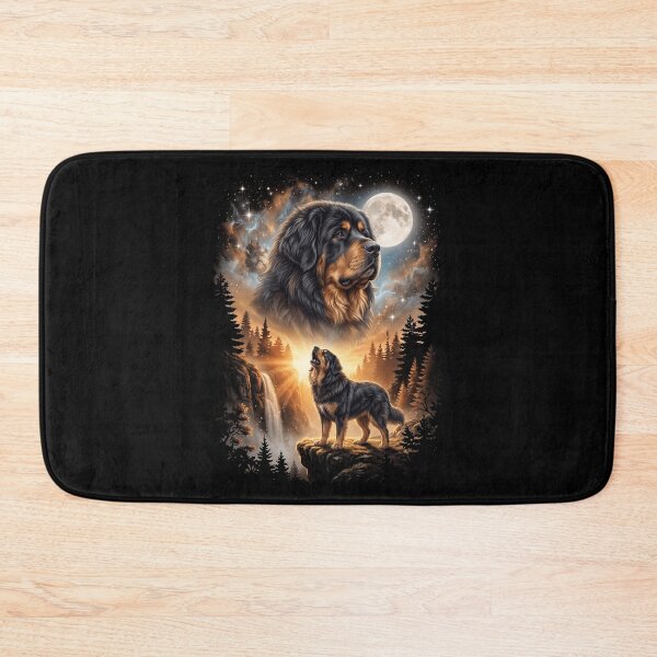 Item preview, Tibetan Mastiff Howling Moon Art Dog Mom Dad Lover designed and sold by dian-rody-crest.