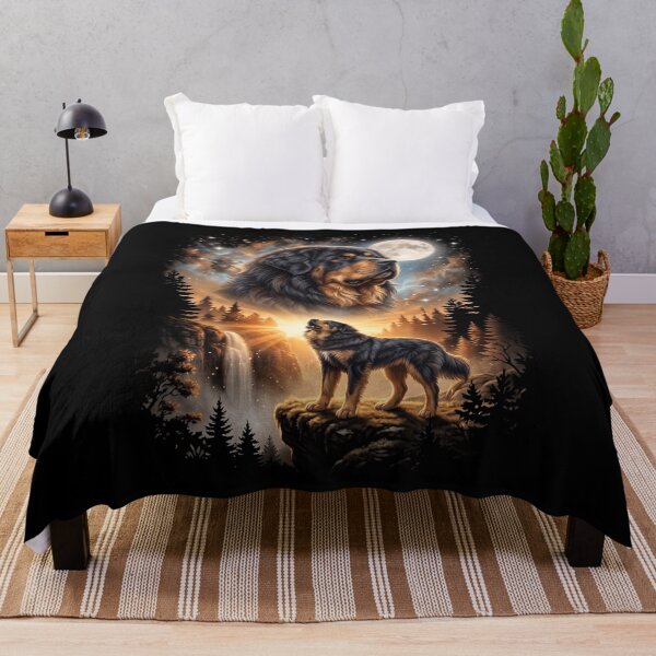 Item preview, Tibetan Mastiff Howling Moon Art Dog Mom Dad Lover designed and sold by dian-rody-crest.