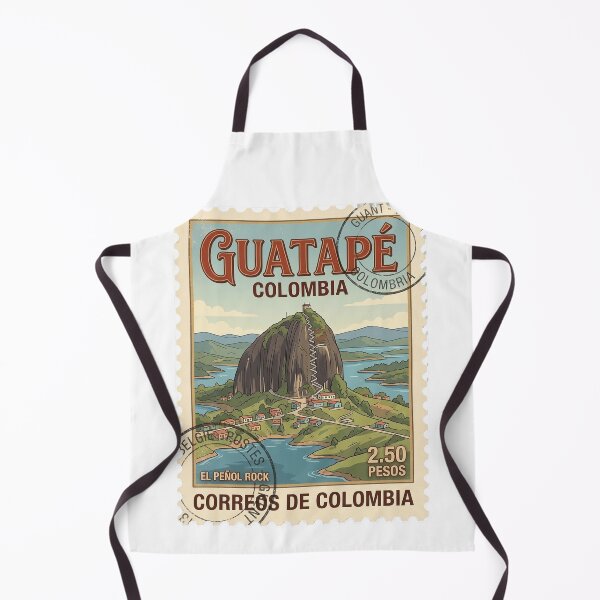 Item preview, Vintage Guatapé Colombia El Peñol Rock Travel Stamp designed and sold by k3rstman1.