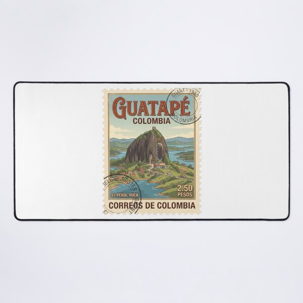 Item preview, Vintage Guatapé Colombia El Peñol Rock Travel Stamp designed and sold by k3rstman1.
