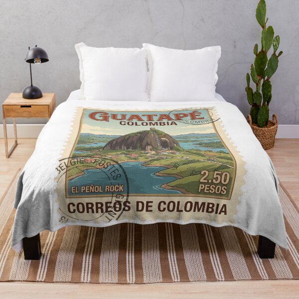 Item preview, Vintage Guatapé Colombia El Peñol Rock Travel Stamp designed and sold by k3rstman1.