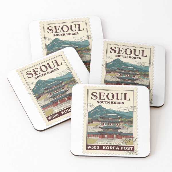Item preview, Vintage Seoul South Korea Gyeongbokgung Palace Travel Stamp designed and sold by k3rstman1.