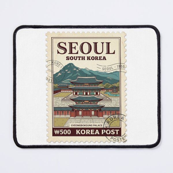 Item preview, Vintage Seoul South Korea Gyeongbokgung Palace Travel Stamp designed and sold by k3rstman1.