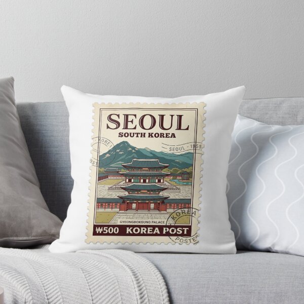 Item preview, Vintage Seoul South Korea Gyeongbokgung Palace Travel Stamp designed and sold by k3rstman1.