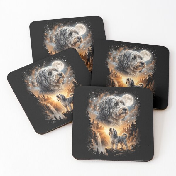 Item preview, Tibetan Terrier Howling Moon Art Dog Mom Dad Lover designed and sold by dian-rody-crest.