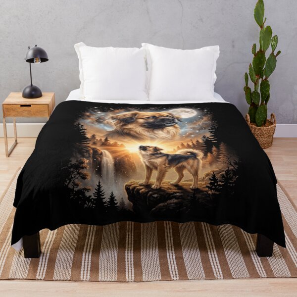 Item preview, Tibetan Spaniel Howling Moon Art Dog Mom Dad Lover designed and sold by dian-rody-crest.