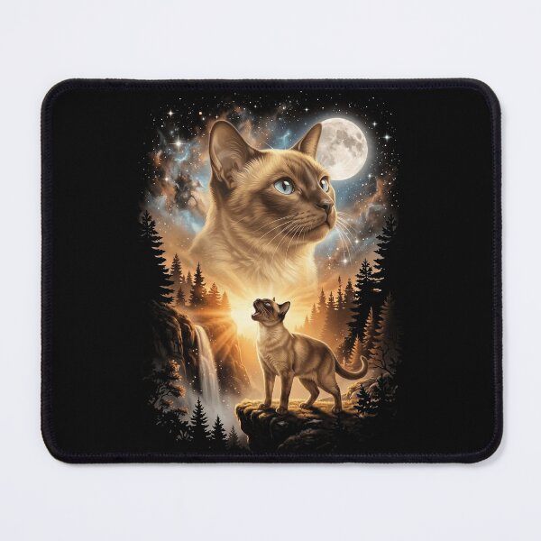 Item preview, Tonkinese Howling Moon Art Cat Mom Dad Lover designed and sold by dian-rody-crest.
