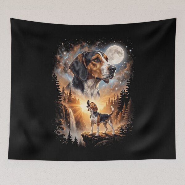 Item preview, Treeing Walker Coonhound Howling Moon Art Dog Mom Dad Lover designed and sold by dian-rody-crest.