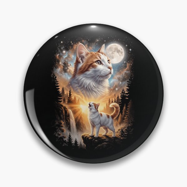 Item preview, Turkish Van Howling Moon Art Cat Mom Dad Lover designed and sold by dian-rody-crest.
