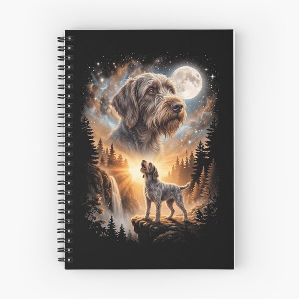 Item preview, Wirehaired Pointing Griffon Howling Moon Art Dog Mom Dad Lover designed and sold by dian-rody-crest.