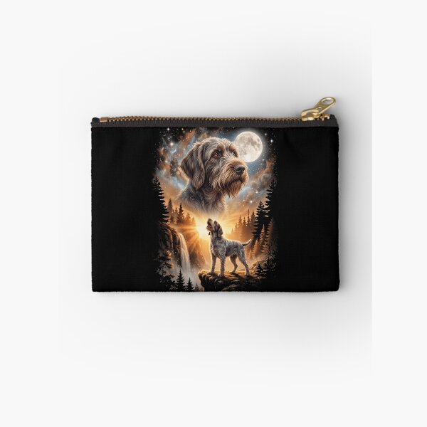 Item preview, Wirehaired Pointing Griffon Howling Moon Art Dog Mom Dad Lover designed and sold by dian-rody-crest.