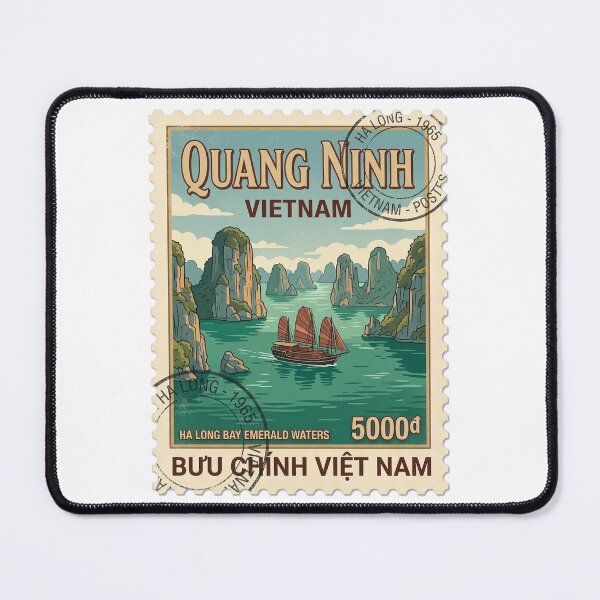 Item preview, Vietnam Ha Long Bay Vintage Travel Stamp designed and sold by k3rstman1.