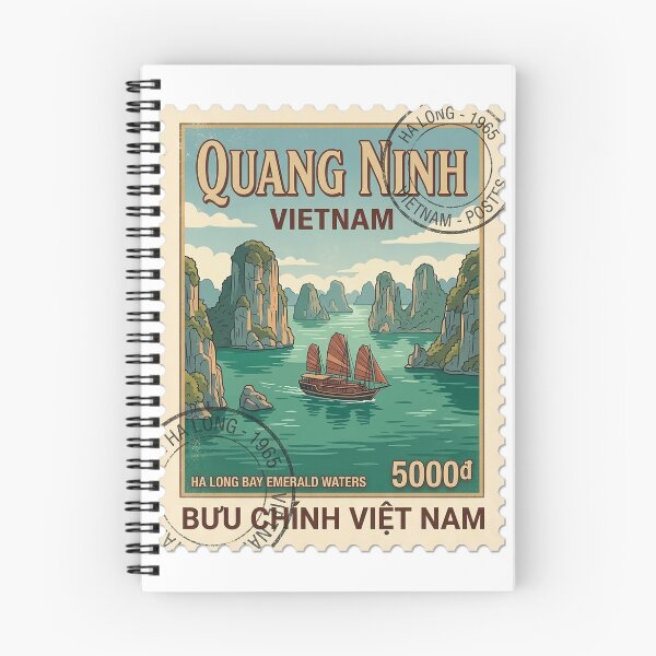 Item preview, Vietnam Ha Long Bay Vintage Travel Stamp designed and sold by k3rstman1.