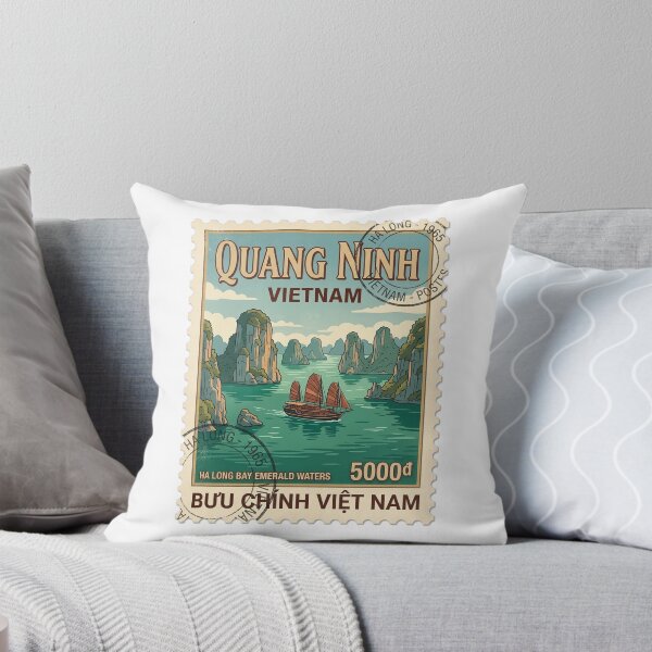 Item preview, Vietnam Ha Long Bay Vintage Travel Stamp designed and sold by k3rstman1.