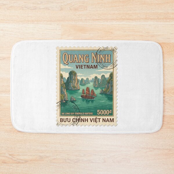 Item preview, Vietnam Ha Long Bay Vintage Travel Stamp designed and sold by k3rstman1.