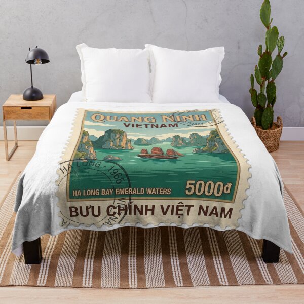 Item preview, Vietnam Ha Long Bay Vintage Travel Stamp designed and sold by k3rstman1.