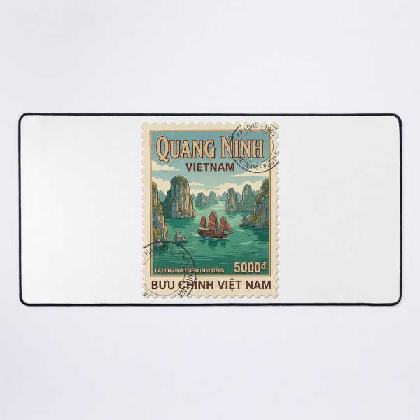 Item preview, Vietnam Ha Long Bay Vintage Travel Stamp designed and sold by k3rstman1.