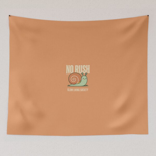 Item preview, No Rush Slow Living Society Snail designed and sold by SnailTrailsClub.