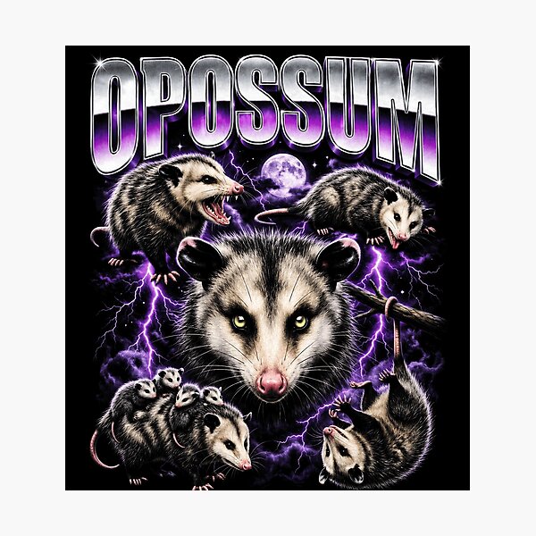 Item preview, Opossum Moon Wildlife Collage designed and sold by OceanBandwear.