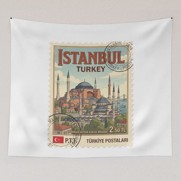 Item preview, Istanbul Turkey Hagia Sophia Blue Mosque Travel Stamp designed and sold by k3rstman1.