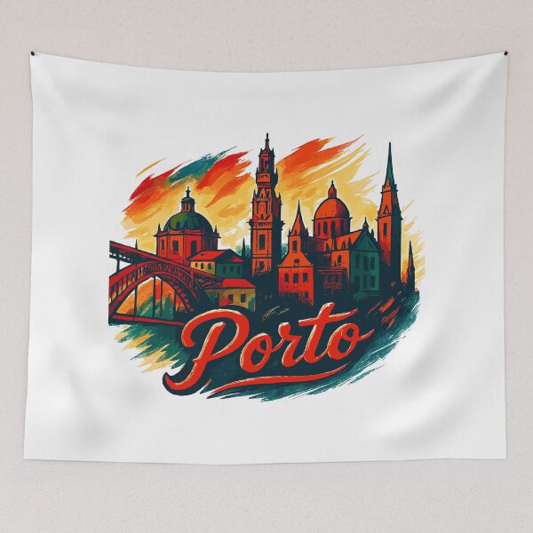 Item preview, Porto Skyline Modern – Epic City Skyline designed and sold by Pineapple-Tree.