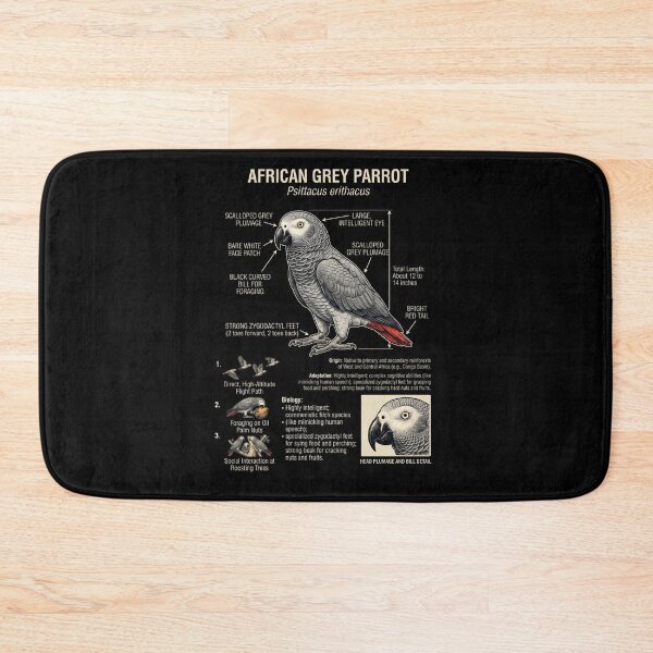 Item preview, African Grey Scientific Anatomy Ornithology Parrot Lover designed and sold by dian-rody-crest.