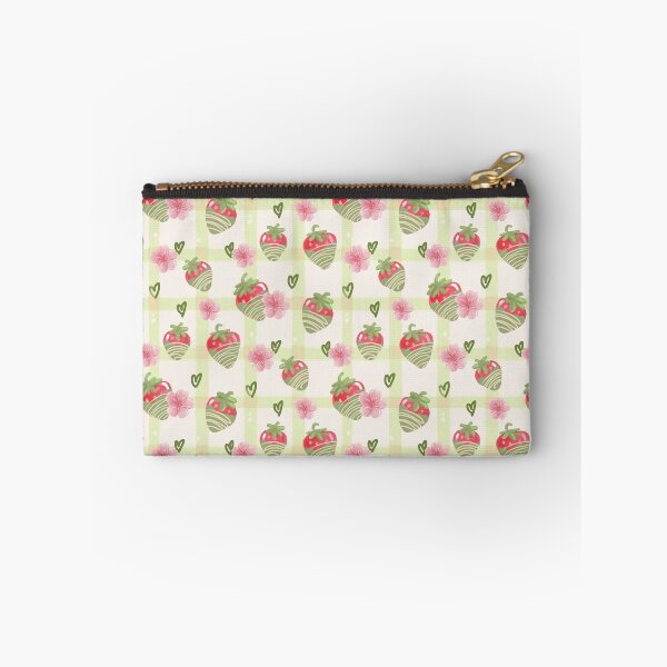 Item preview, Matcha-dipped Strawberries Cute Green Gingham Pattern designed and sold by VenusandMoon.
