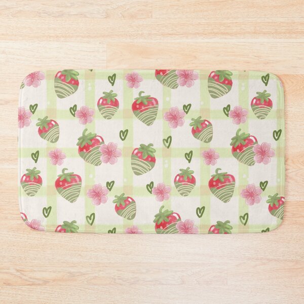 Item preview, Matcha-dipped Strawberries Cute Green Gingham Pattern designed and sold by VenusandMoon.