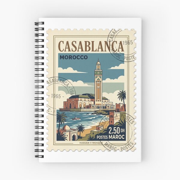 Item preview, Vintage Casablanca Morocco Hassan II Mosque Travel Stamp designed and sold by k3rstman1.