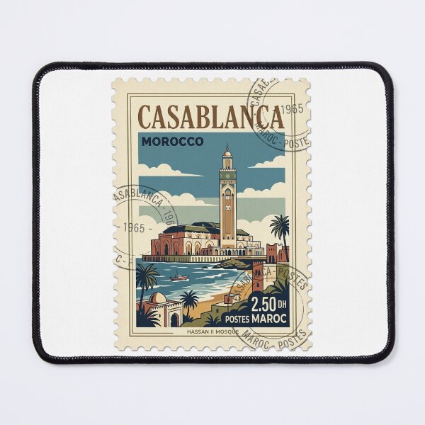 Item preview, Vintage Casablanca Morocco Hassan II Mosque Travel Stamp designed and sold by k3rstman1.
