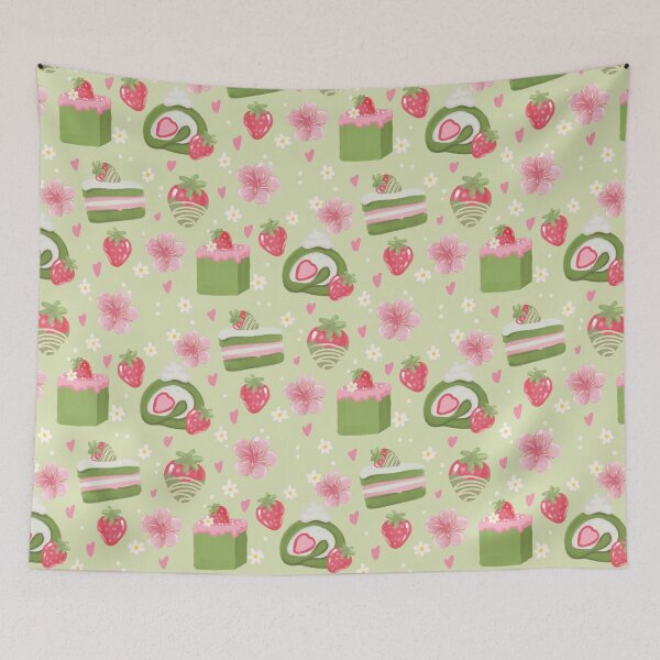 Item preview, Sweet Matcha Cakes Kawaii Dessert Pattern designed and sold by VenusandMoon.