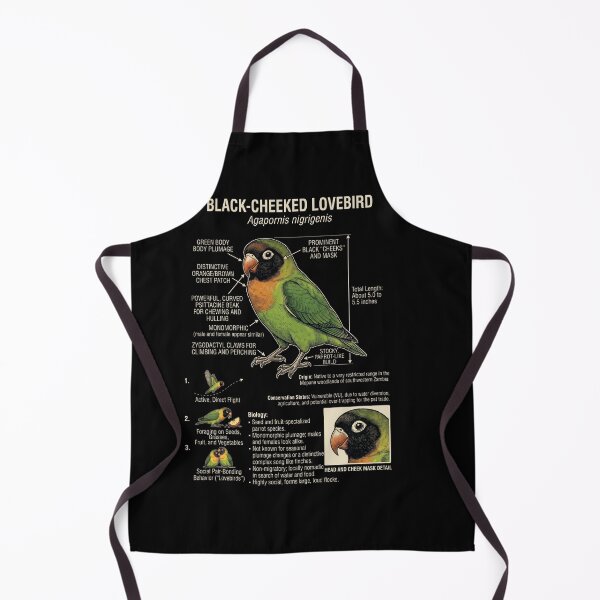 Item preview, Black cheeked Lovebird Scientific Anatomy Ornithology Parrot Lover designed and sold by dian-rody-crest.