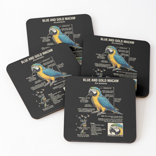 Item preview, Blue and Gold Macaw Scientific Anatomy Ornithology Parrot Lover designed and sold by dian-rody-crest.