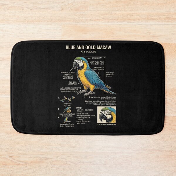 Item preview, Blue and Gold Macaw Scientific Anatomy Ornithology Parrot Lover designed and sold by dian-rody-crest.
