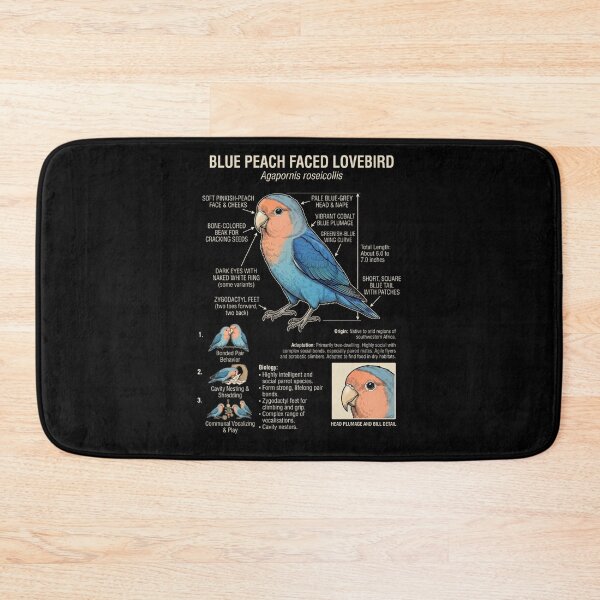 Item preview, Blue Peach Faced Lovebird Scientific Anatomy Ornithology Parrot Lover designed and sold by dian-rody-crest.
