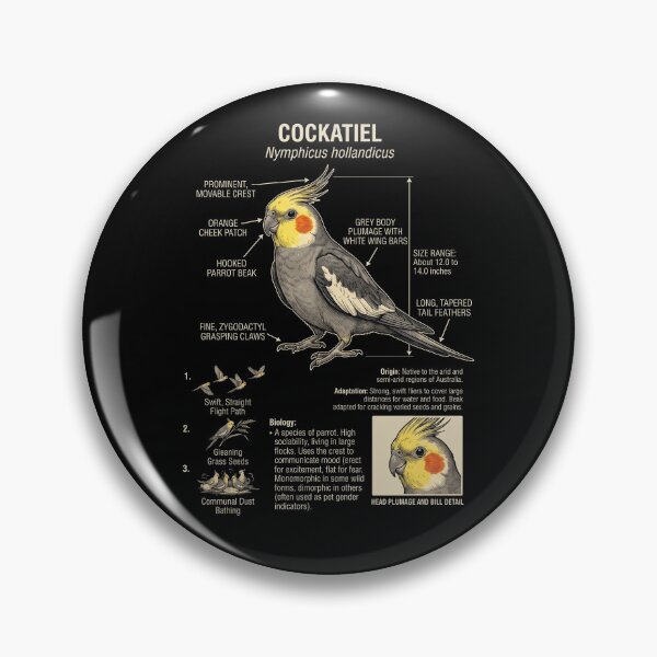Item preview, Cockatiel Scientific Anatomy Ornithology Parrot Lover designed and sold by dian-rody-crest.