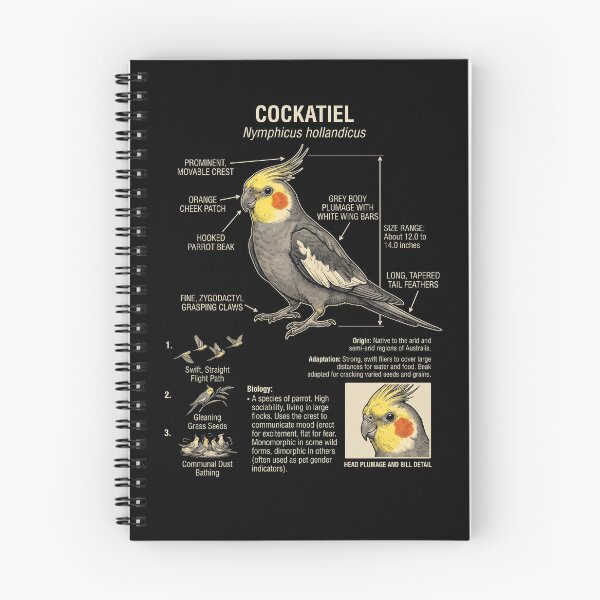 Item preview, Cockatiel Scientific Anatomy Ornithology Parrot Lover designed and sold by dian-rody-crest.