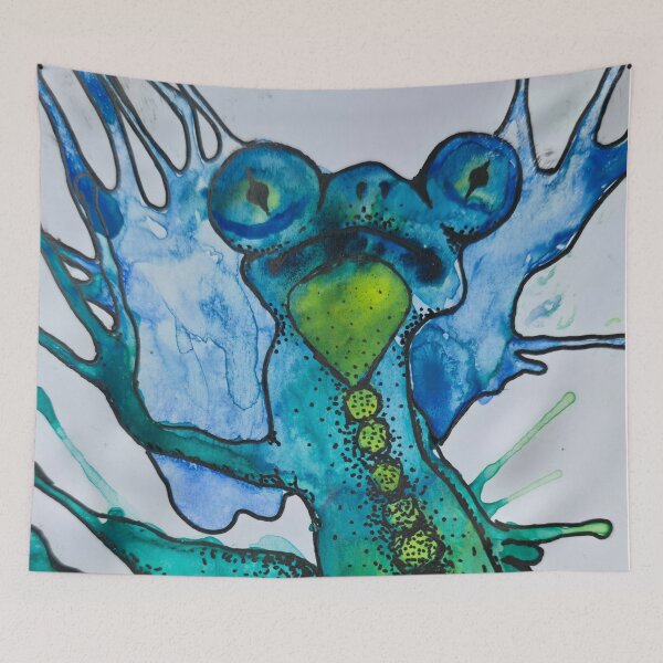 Item preview, Winged Gecko – Watercolor Fantasy Creature designed and sold by MAVALFI.