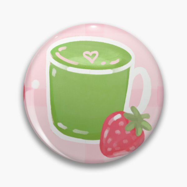 Item preview, Strawberry Matcha Tea Party Kawaii Pattern designed and sold by VenusandMoon.