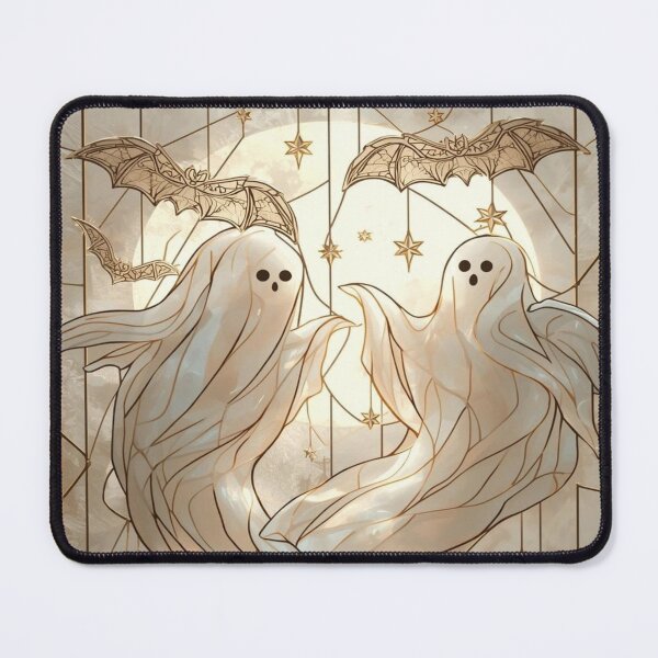 Item preview, Kawaii Ghosts Golden Stained Glass Halloween designed and sold by BriSher.