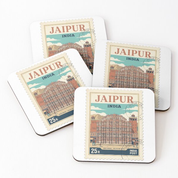 Item preview, Vintage Hawa Mahal Jaipur India Travel Stamp designed and sold by k3rstman1.