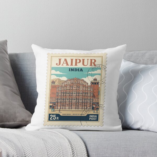 Item preview, Vintage Hawa Mahal Jaipur India Travel Stamp designed and sold by k3rstman1.