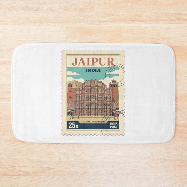 Item preview, Vintage Hawa Mahal Jaipur India Travel Stamp designed and sold by k3rstman1.
