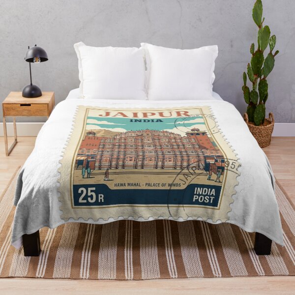 Item preview, Vintage Hawa Mahal Jaipur India Travel Stamp designed and sold by k3rstman1.